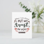 フローラ聖書の聖句アート「私はあなたを信頼する」 ポストカード (スタンド正面)