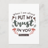 フローラ聖書の聖句アート「私はあなたを信頼する」 ポストカード (正面)