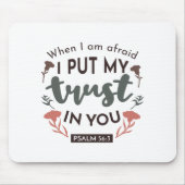 フローラ聖書の聖句アート「私はあなたを信頼する」 マウスパッド (正面)