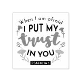 フローラ聖書の聖句アート「私はあなたを信頼する」 ラバースタンプ (インプリント)