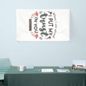 フローラ聖書の聖句アート「私はあなたを信頼する」 横断幕 (トレードショー)