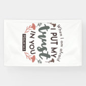 フローラ聖書の聖句アート「私はあなたを信頼する」 横断幕 (横)