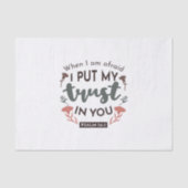 フローラ聖書の聖句アート「私はあなたを信頼する」 薄葉紙 (正面)