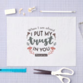 フローラ聖書の聖句アート「私はあなたを信頼する」 薄葉紙 (クラフト)