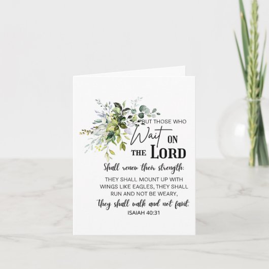 フローラ聖書の聖句Chriで待つ人 カード (正面)