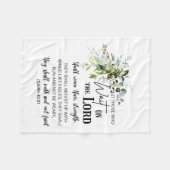 フローラ聖書の聖句Chriで待つ人 フリースブランケット (正面(横))