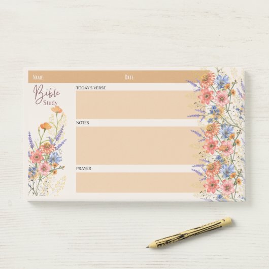 フローラ聖書勉強はキリスト教信仰の賜物を書く ポストイット (デスク)
