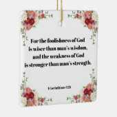 フローラ聖書第1コリント1:23聖なる書物、 経典 セラミックオーナメント (右)