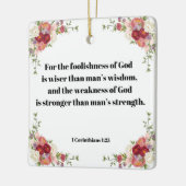 フローラ聖書第1コリント1:23聖なる書物、 経典 セラミックオーナメント (左)