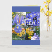 フローラ聞に直観的な引用文カード カード (黄色い花)