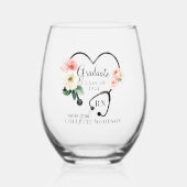 フローラ聴診器ナース2024年 ステムなしワイングラス (正面)