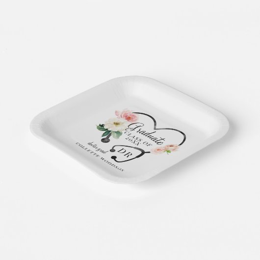 フローラ聴診器博士卒業者 ペーパープレート (傾斜あり)