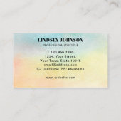 フローラ職業の役職タイトル水色 名刺 (裏面)