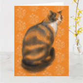 フローラ背景のマーマレード カード (黄色い花)