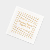 フローラ背景の任意の大事な行事-婚約パーティ 箔ナプキン (左)