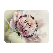 フローラ背景春花 マグネット (横)