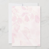 フローラ背景結婚式招待状テンプレート 招待状 (裏面)