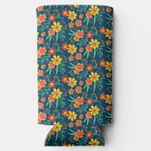 フローラ背景美しいデザイン-46566 スリム缶クーラー (裏面)