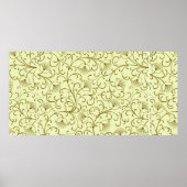 フローラ背景美しいヴィンテージイラストレーション ポスター (正面)