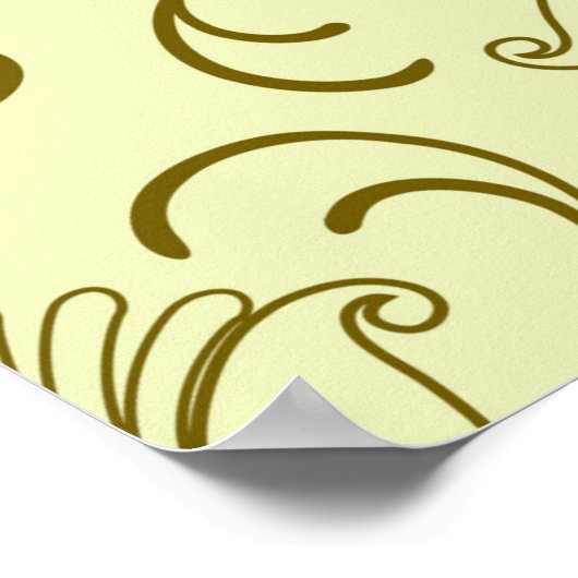 フローラ背景美しいヴィンテージイラストレーション ポスター (角)