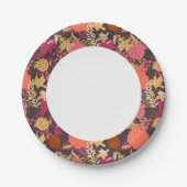 フローラ背景2 ペーパープレート (正面)