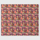 フローラ背景2 ラッピングペーパー (フラット)