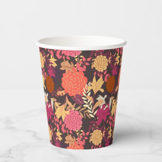 フローラ背景2 2 紙コップ (裏面)