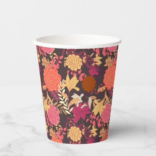 フローラ背景2 2 紙コップ (正面)