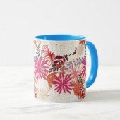 フローラ背景3 マグカップ (正面右)