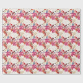 フローラ背景3 ラッピングペーパー (フラット)