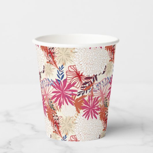 フローラ背景3 紙コップ (正面)