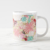 フローラ背景4 ジャンボコーヒーマグカップ (右)