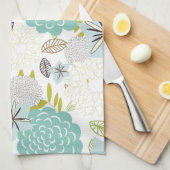 フローラ背景5 キッチンタオル (四つ折り)