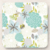 フローラ背景5 コースター (正面)