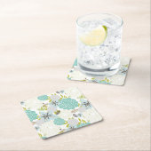 フローラ背景5 スクエアペーパーコースター (インサイチュ)