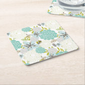 フローラ背景5 スクエアペーパーコースター (アングル)