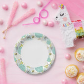 フローラ背景5 ペーパープレート (パーティー)