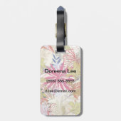 フローラ背景6 ラゲッジタグ (裏面縦)