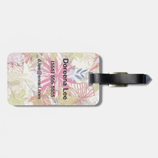 フローラ背景6 ラゲッジタグ (裏面横)