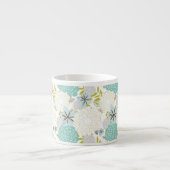 フローラ背景 エスプレッソカップ (正面)