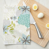 フローラ背景 キッチンタオル (四つ折り)