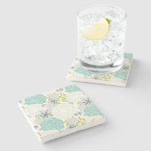 フローラ背景 ストーンコースター (横)