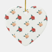 フローラ背景(バラ花びら) セラミックオーナメント (裏面)