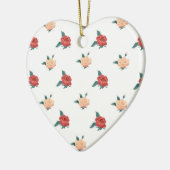 フローラ背景(バラ花びら) セラミックオーナメント (左)