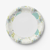 フローラ背景 ペーパープレート (正面)