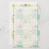 フローラ背景 便箋 (正面/裏面)