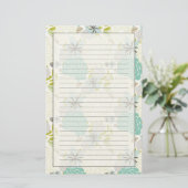 フローラ背景 便箋 (スタンド正面)