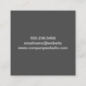 フローラ背景 |灰色の落書き スクエア名刺 (裏面)