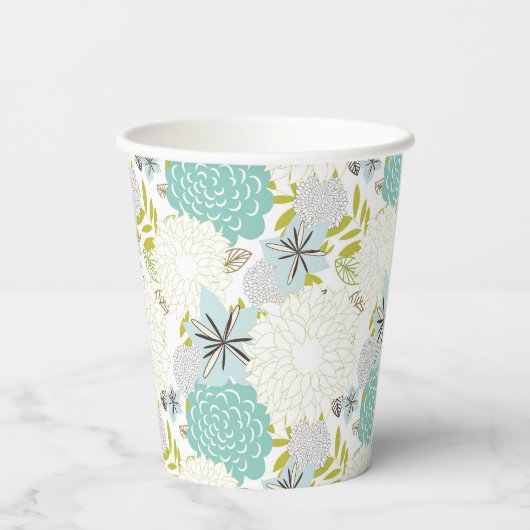 フローラ背景 紙コップ (裏面)