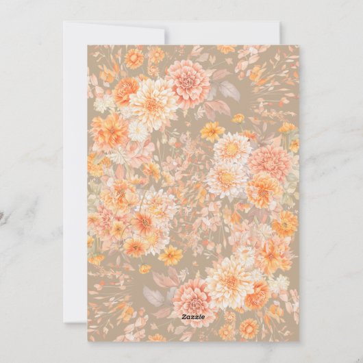 フローラ自動秋ハッピーサンクスギビング写真 シーズンカード (裏面)